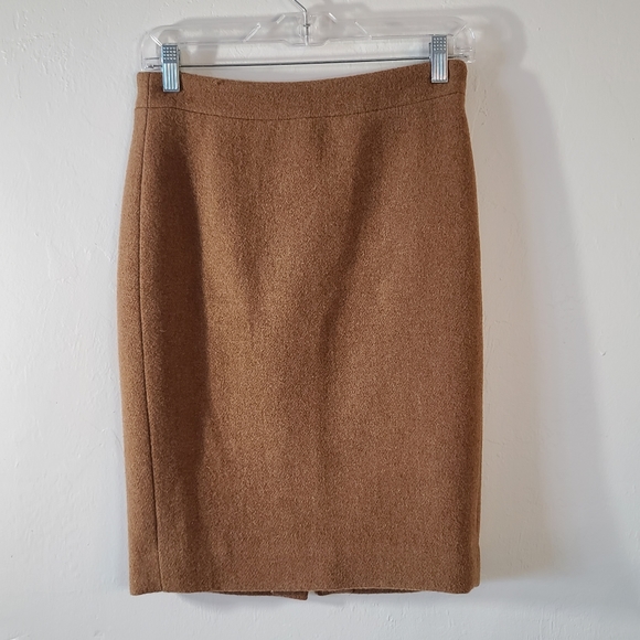 J. Crew Dresses & Skirts - J Crew Factory Wool Blend Pencil Skirt Camel Sz 0
